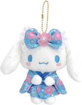 Blue Cherry Blossom Kimono Cinnamoroll Plush Keychain